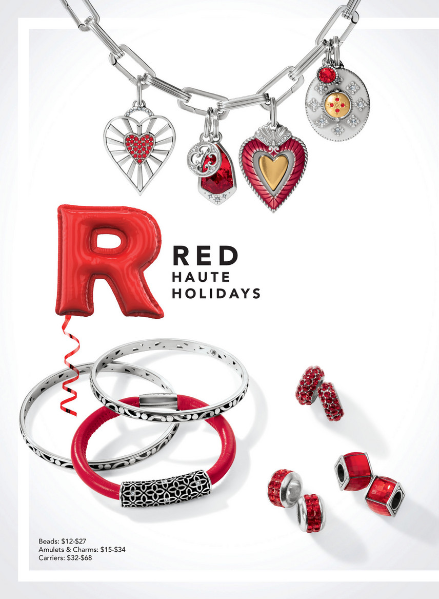 Brighton - A To Z - Brighton Vibrant Heart Amulet Silver-Red