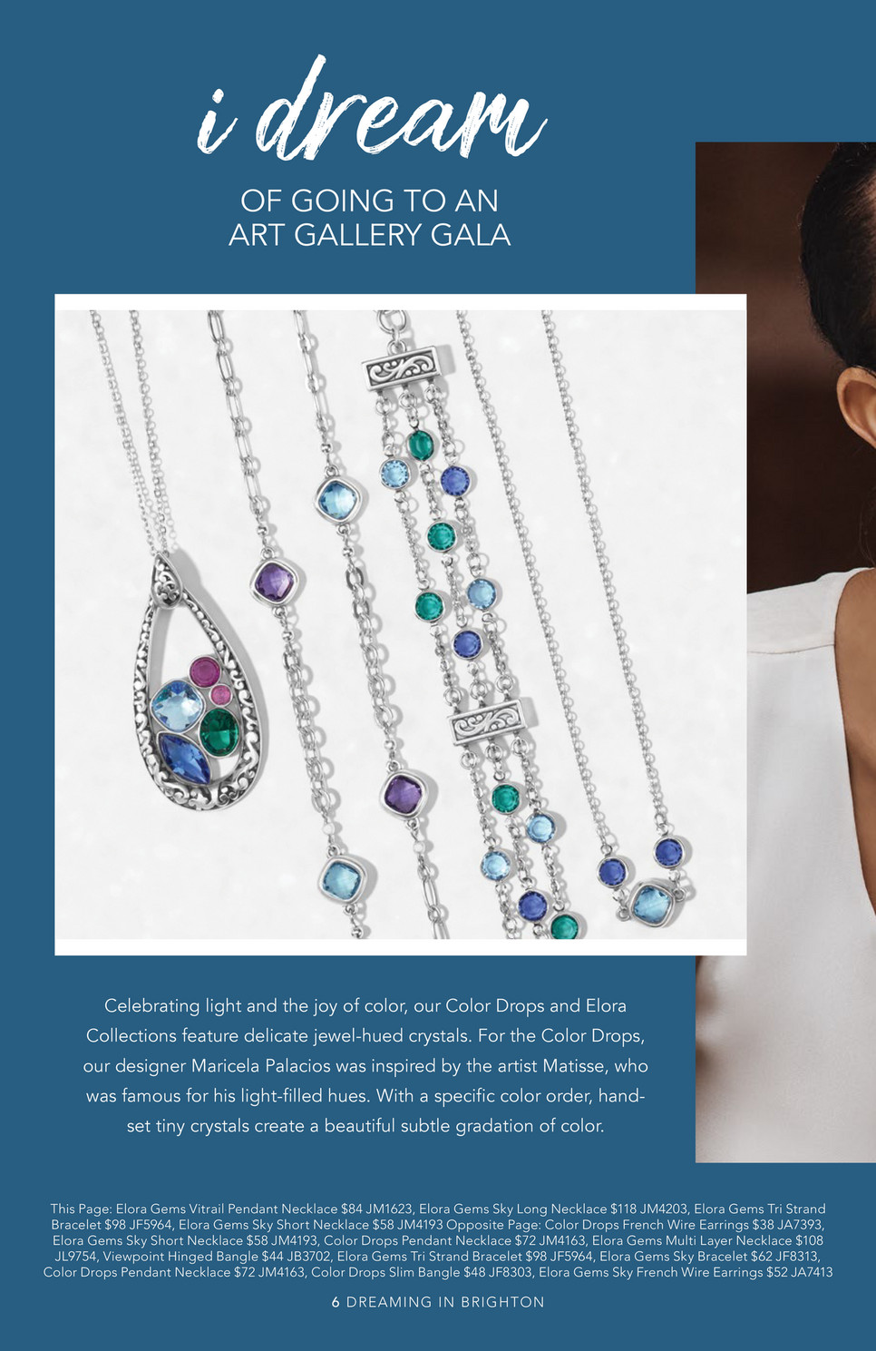 ■ENGBROX■ silver925 dreaming layered necklace EBNL23003SV Brighton - Dreaming In Brighton - Brighton Elora Gems Multi