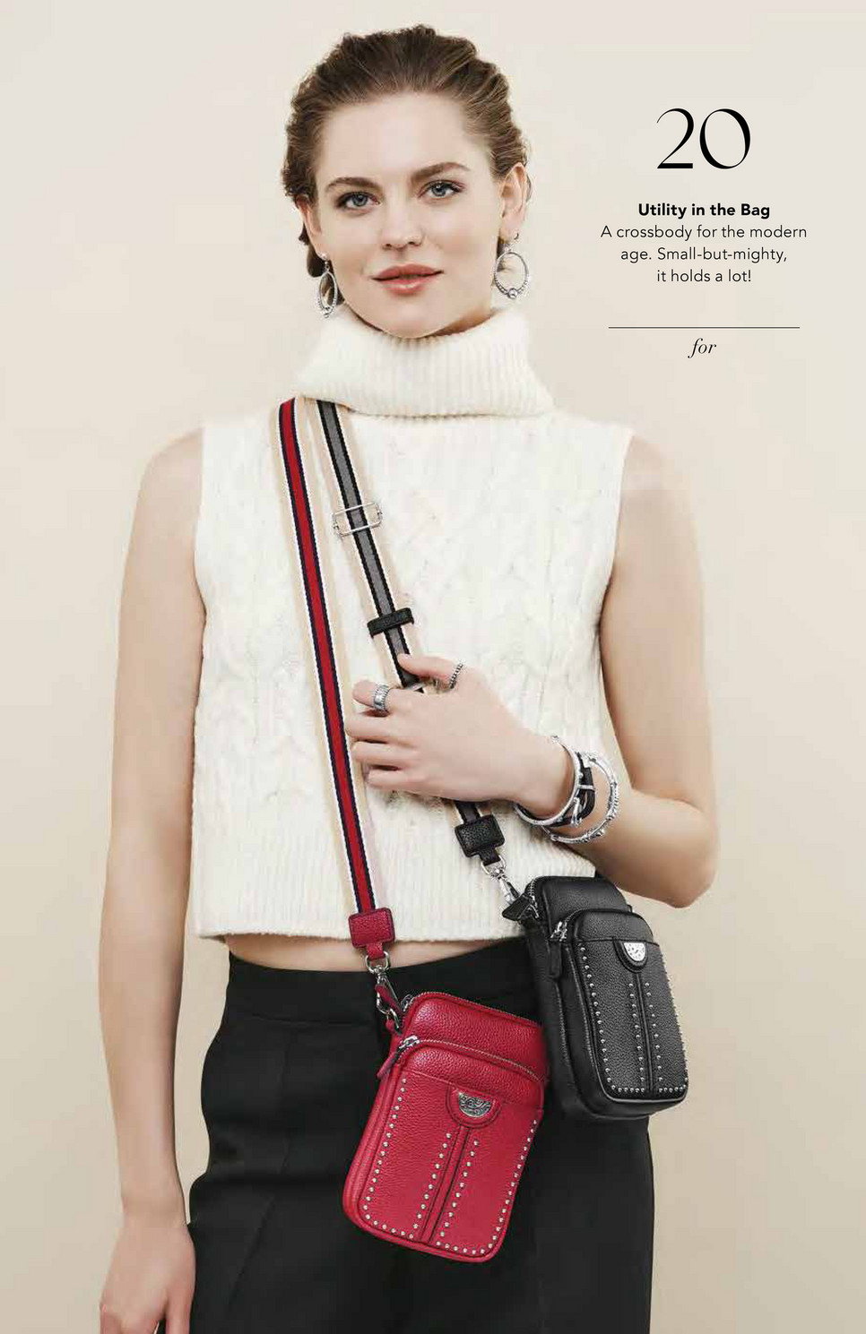 ★TOUT Y EST★ Carabiner Fur Mini Bag Multi KKRWBBG512MMTA Brighton - 50 Gifts Brighton Spreads - Zak Mini Utility Bag