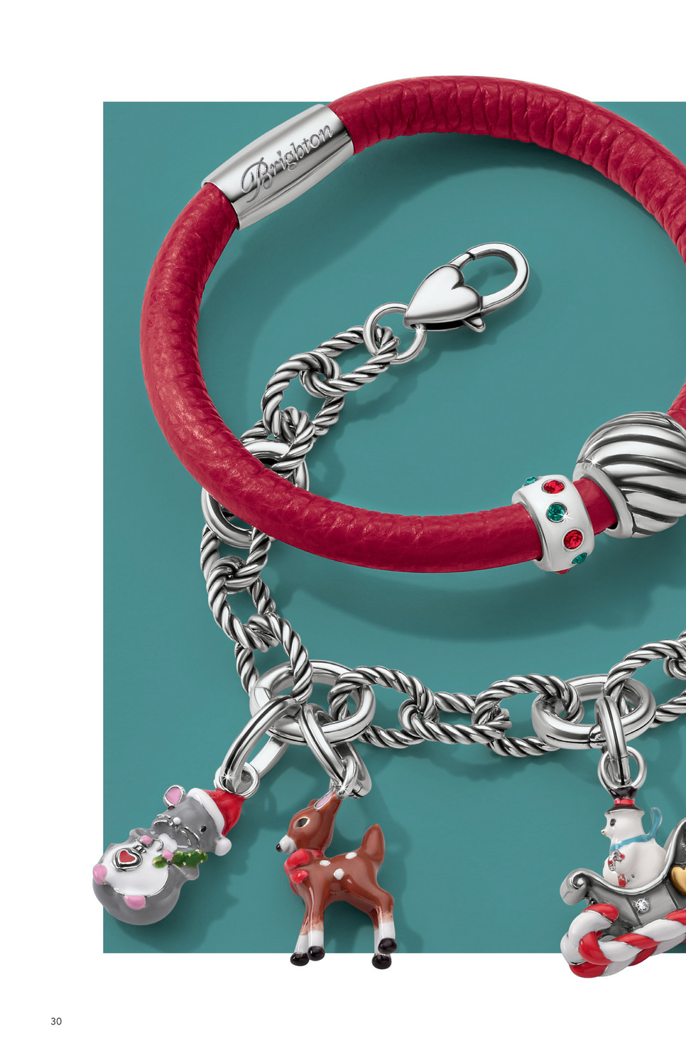 Brighton - Charm Holiday 2024 - Christmas Mouse Charm - JC7303