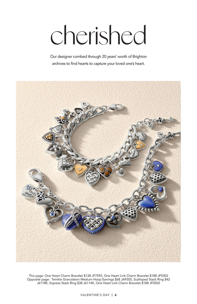 【バースデーバッシュ】L BUTTON BUTTERFLY BOA Brighton - Valentines Day 2025 Mailer - One Heart Color