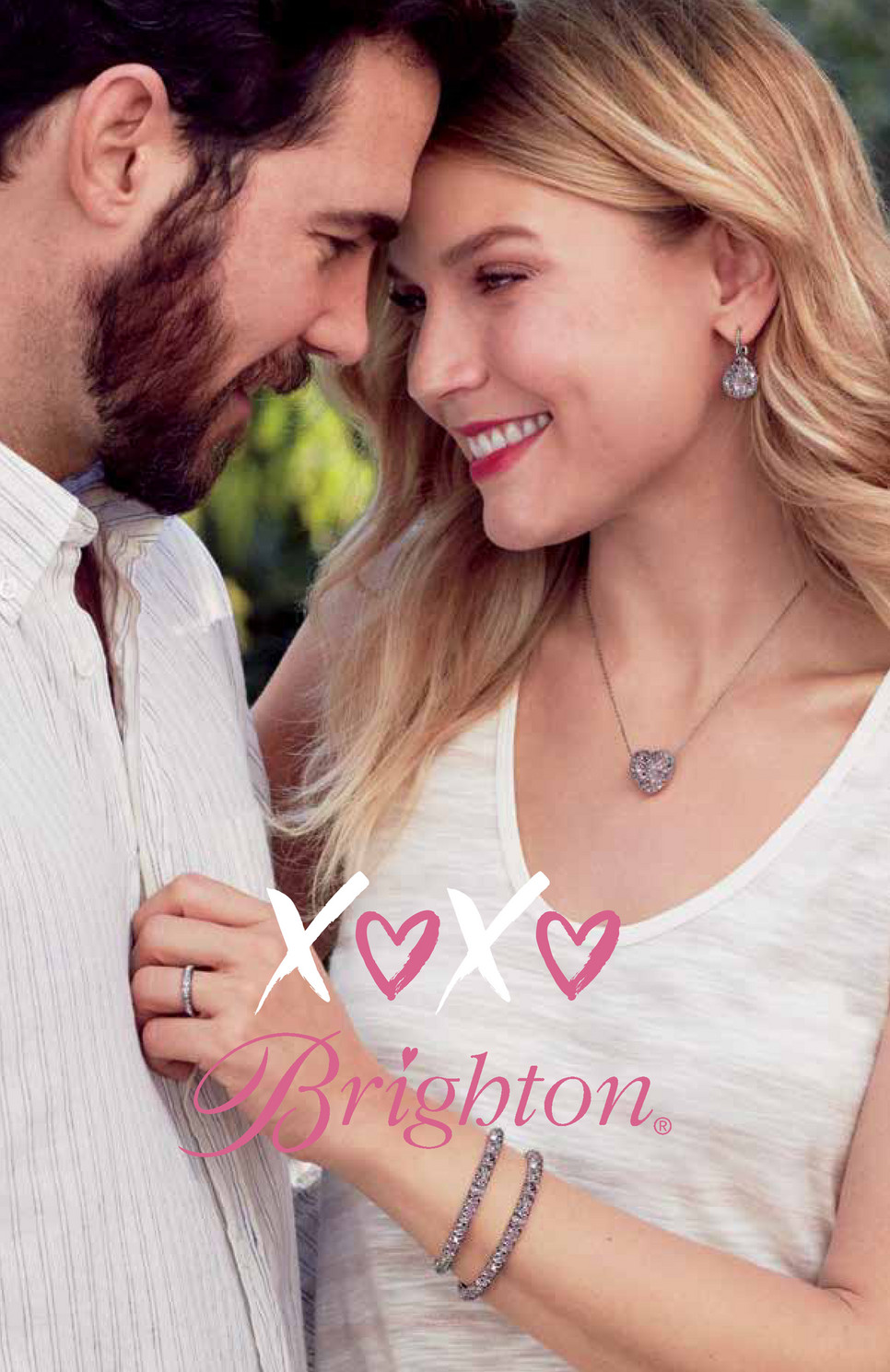 XOXO Brighton - Brighton Bibi Heart Gem Necklace Silver-Blue