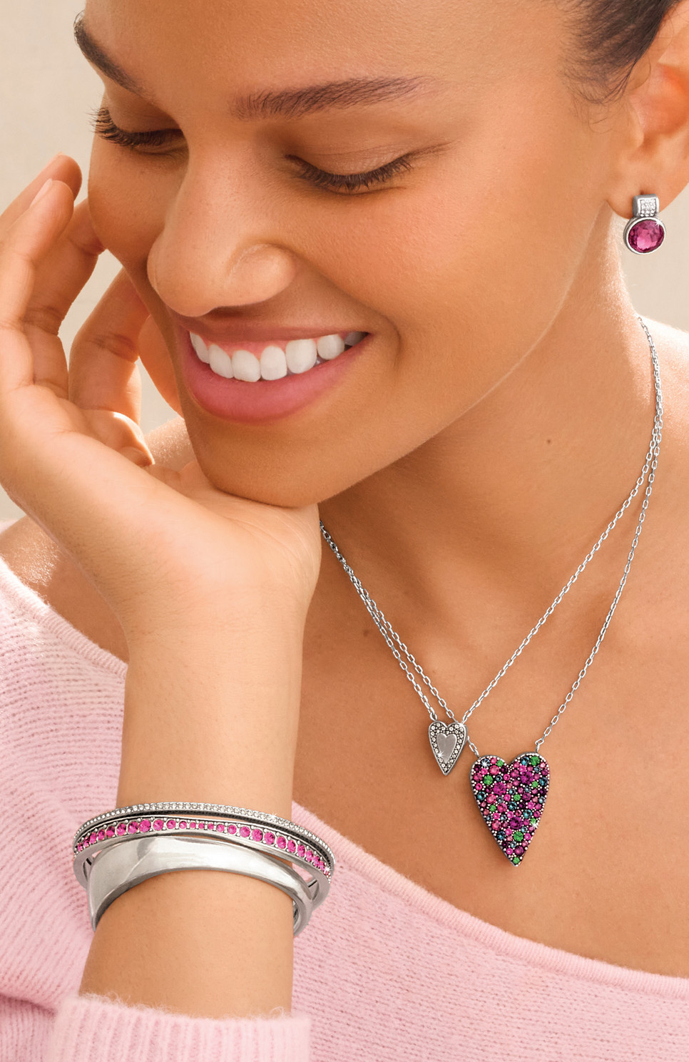 Brighton - Valentines Day 2026 - Cascade Lumina Hinged Bangle - JF0385