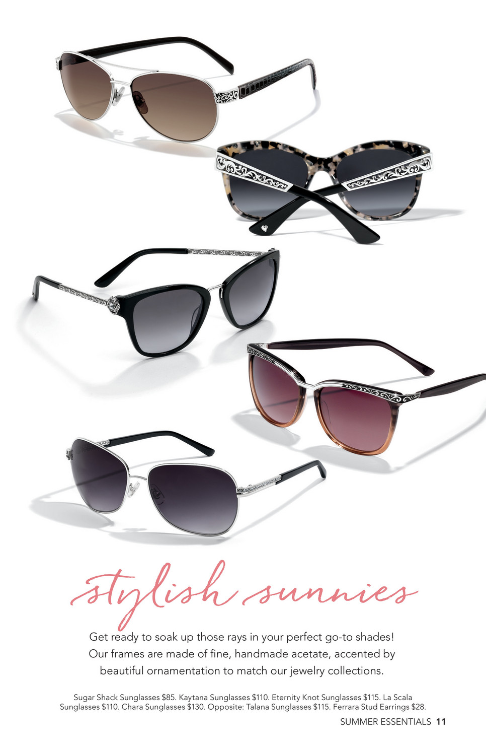 Brighton A12098 Sugar Shack Choc/Silver Sunglasses Black and Silver frames Brighton A1209A Sugar Shack Leopard Sunglasses - The  main image 2