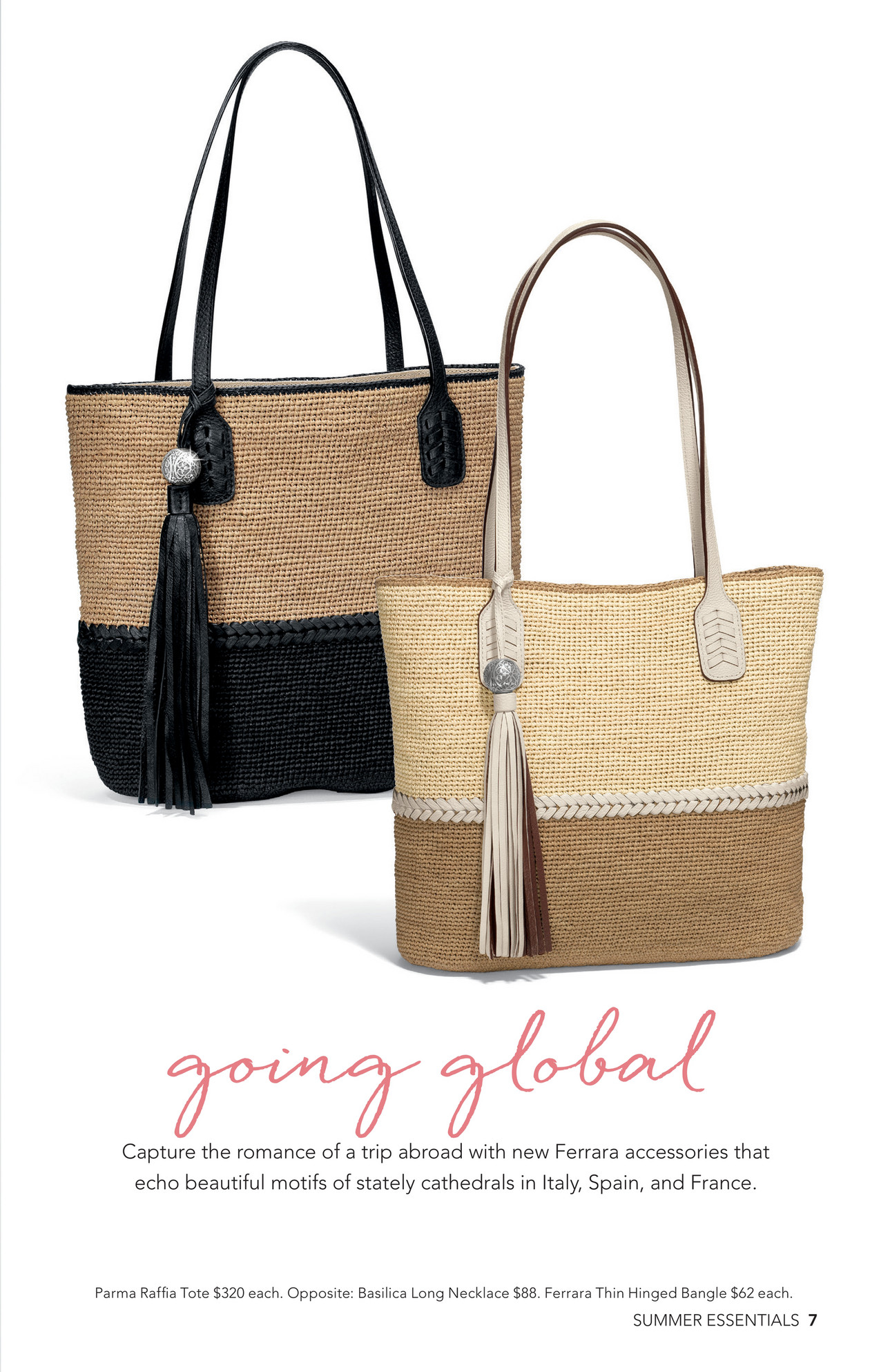 Brighton - Summer Essentials - Brighton Parma Raffia Tote Black