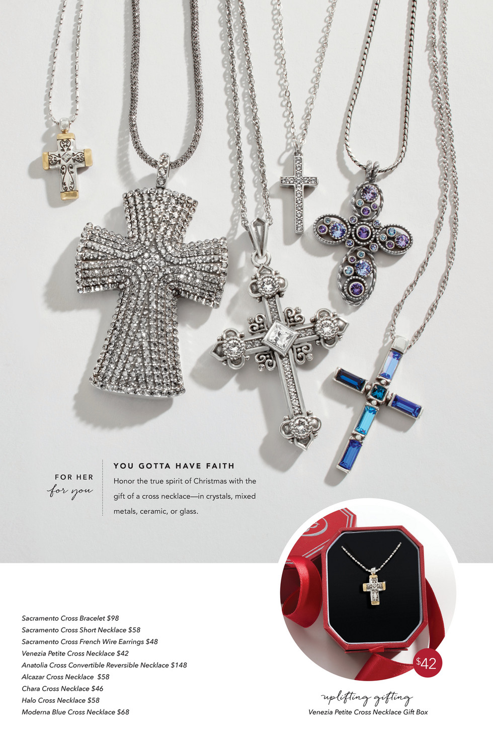 Brighton hotsell cross and heart charm necklace and earrings