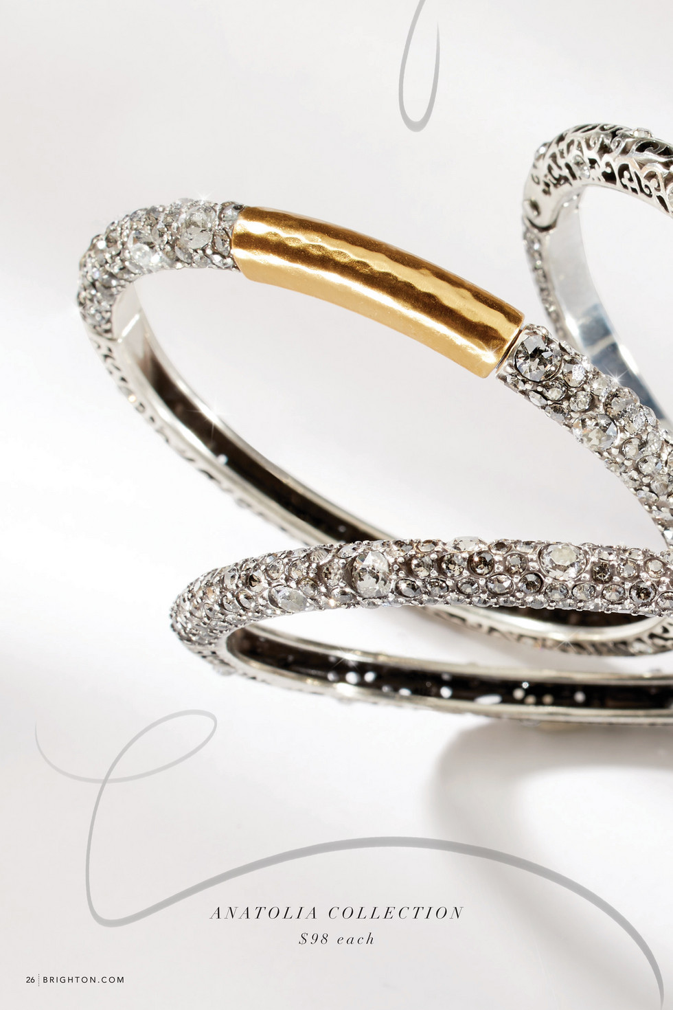 Brighton Utopia Bangle Hinged Watch & Anatolia Wisdom Pavé ID Bracelet Duo B You Hinged Bangle - Brighton main image 4