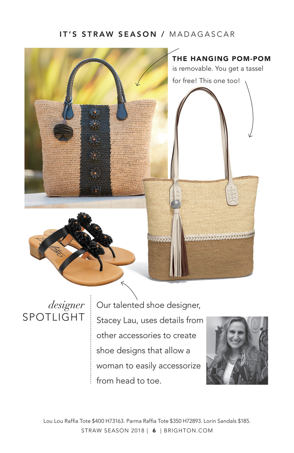 Brighton good Dina Raffia Tote