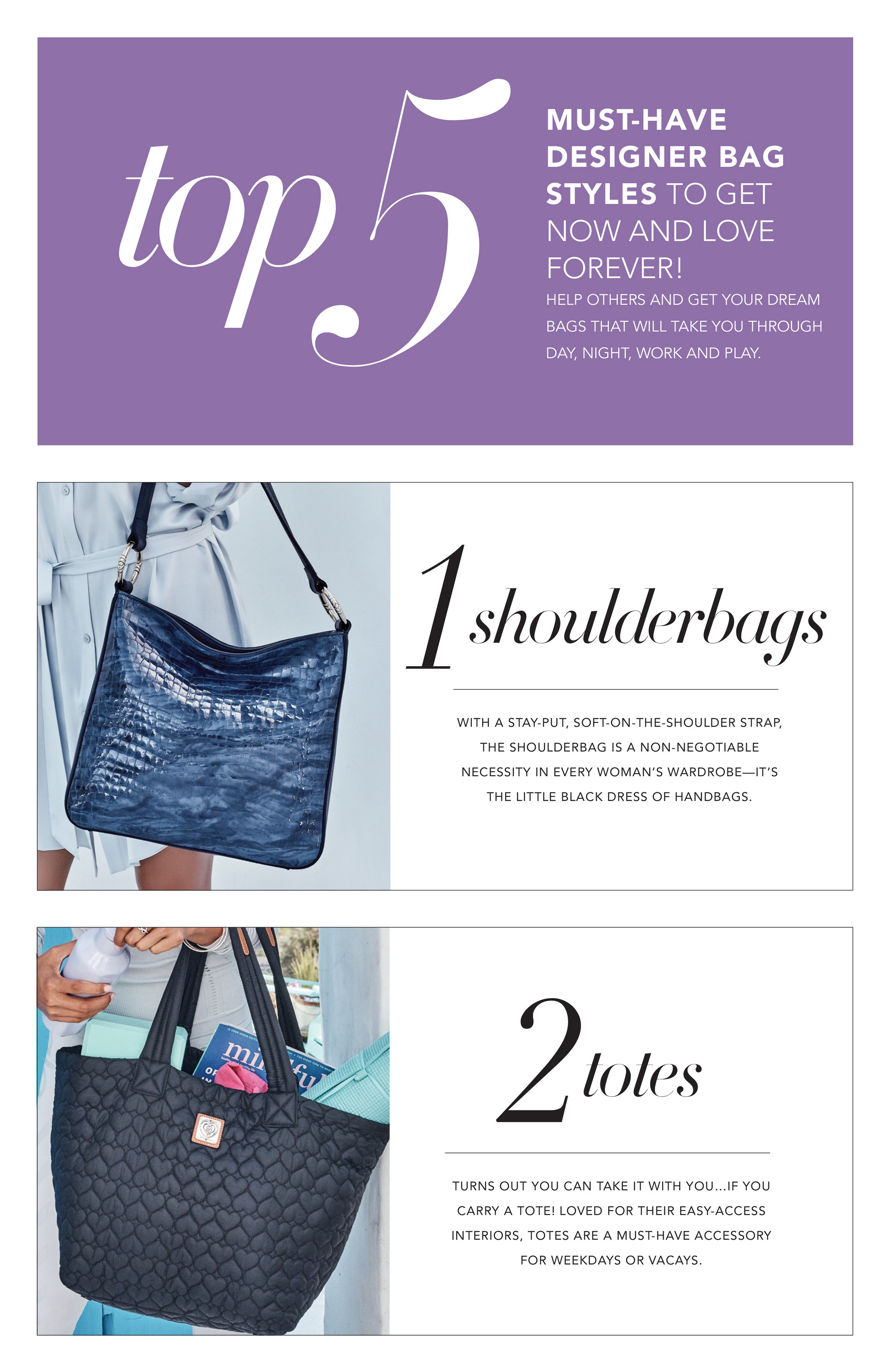 Top 5 Styles for Day-to-Night Designer Bags