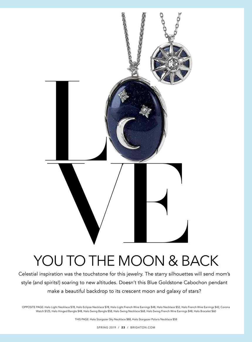 brighton halo moon necklace