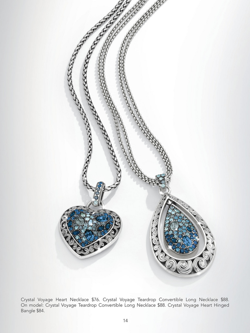 BRIGHTON Clarita silver and blue online topaz and Swarovski Crystals Necklace